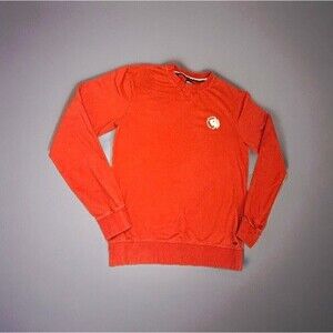 Buffalo David Bitton Orange Solid Logo Crewneck Pullover Sweatshirt Mens M